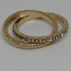 Interlocking gold tone bands size 7.5